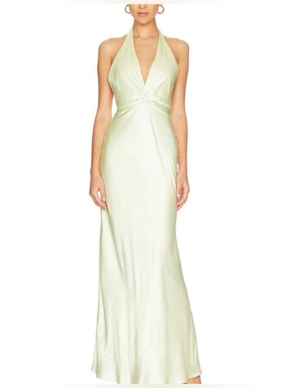 The Bar Grayson Silk Charmeuse Halter Gown Size 6